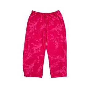 Natori Vintage Sheer Floral Pajama Bottoms Cropped Women’s Large